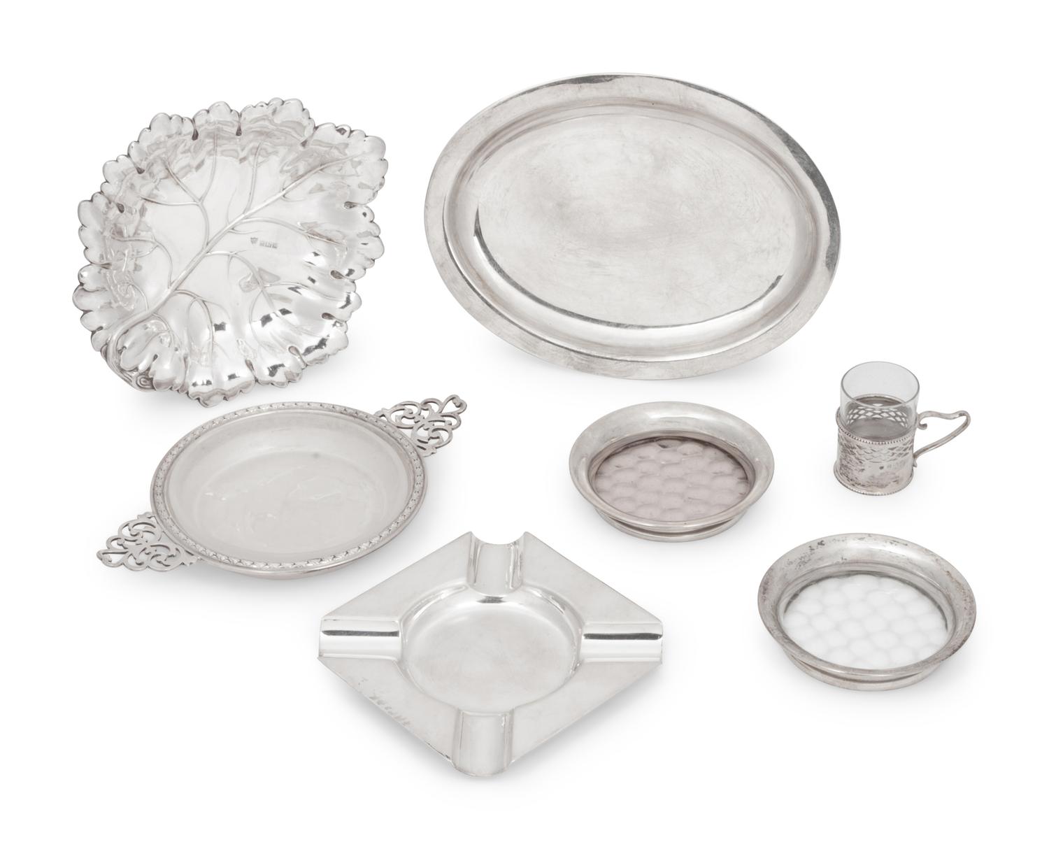 A Group of English Silver Table Articles