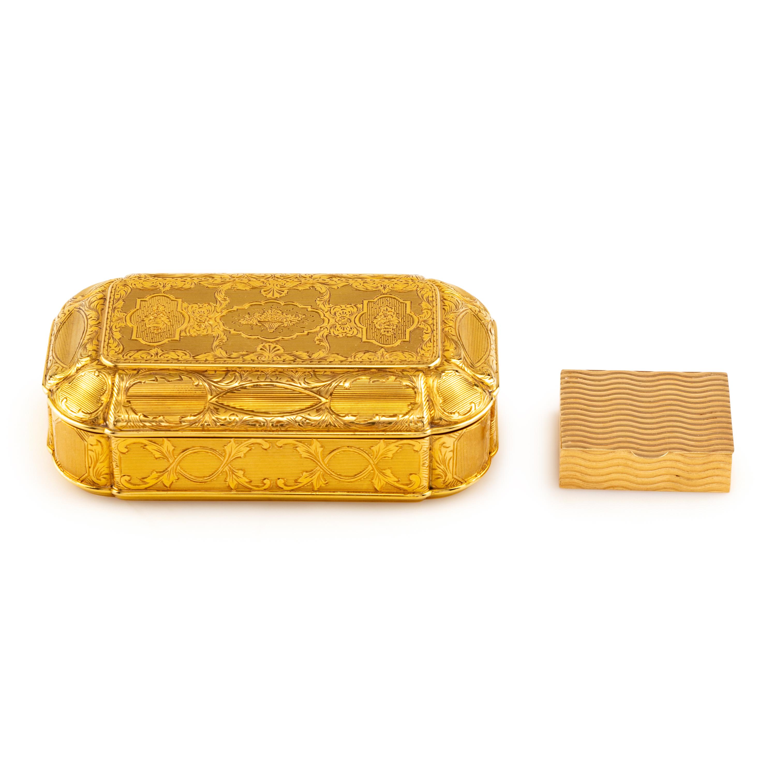 Two Continental Gold Table Boxes
