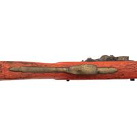 Belgian Flintlock Trade Musket with Native Applied Red Paint