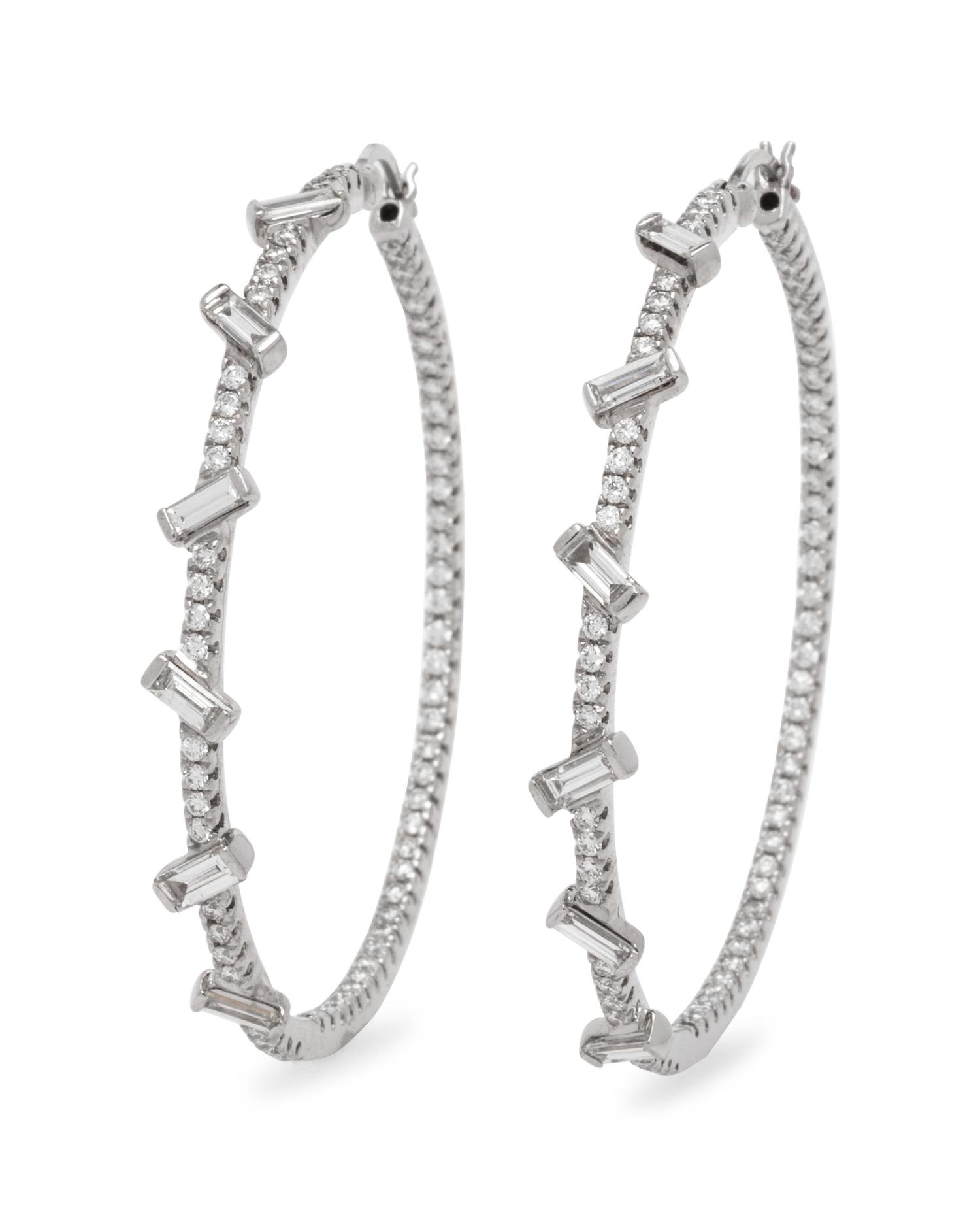 Diamond Hoop Earrings