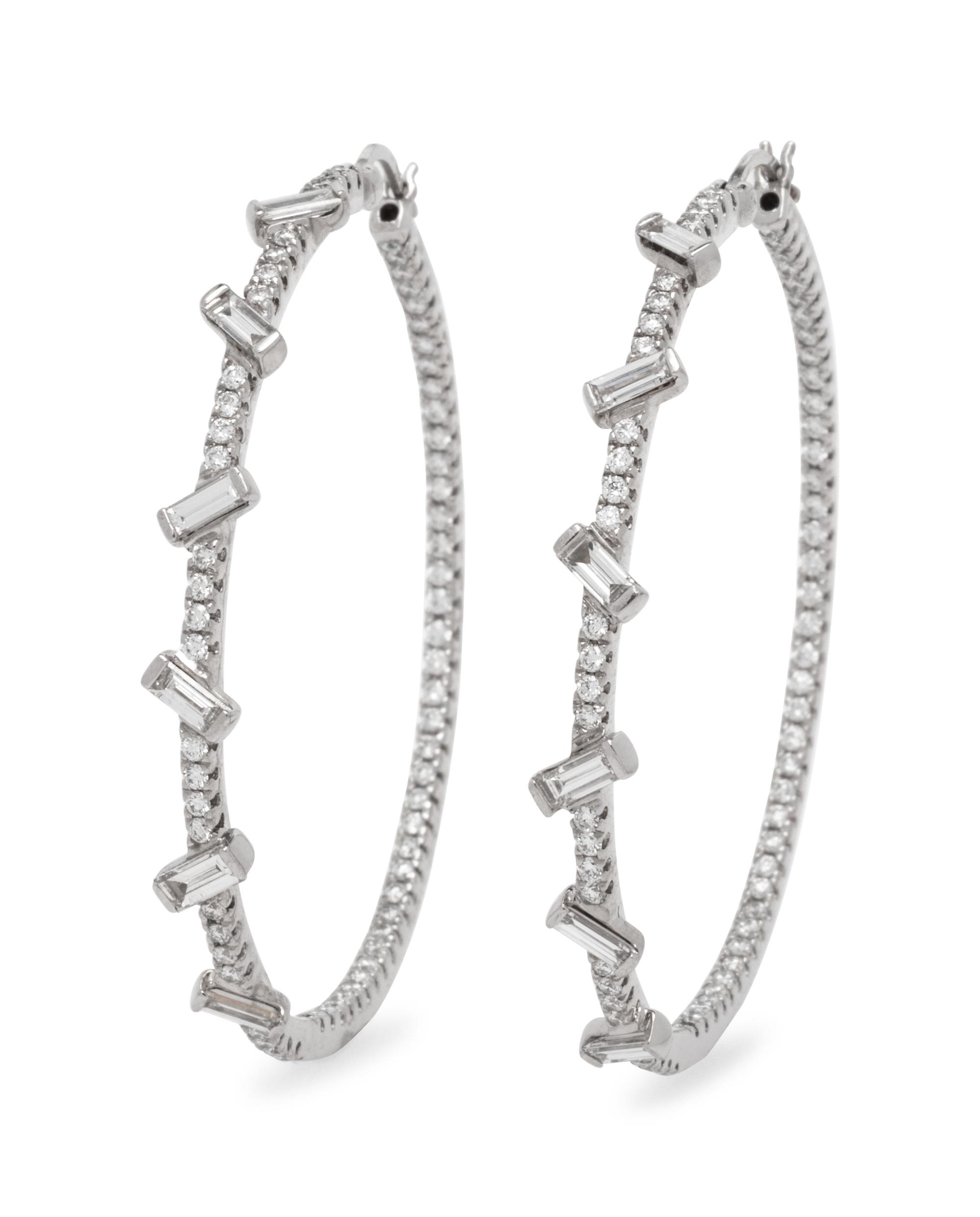 Diamond Hoop Earrings