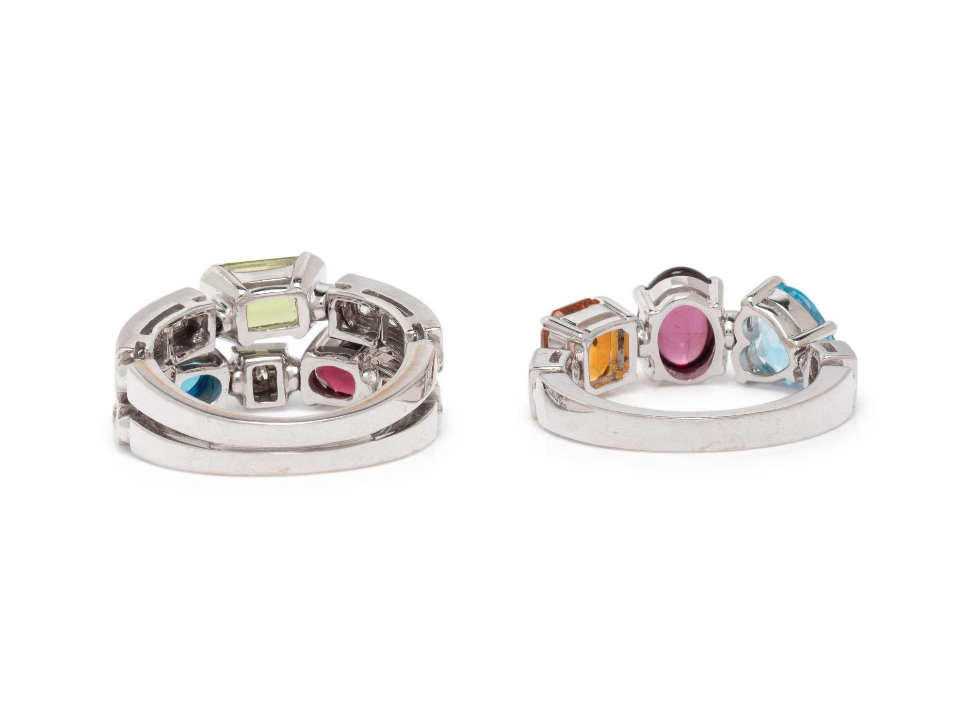 BULGARI, COLLECTION OF MULTI-GEM AND DIAMOND 'ALLEGRA' RINGS