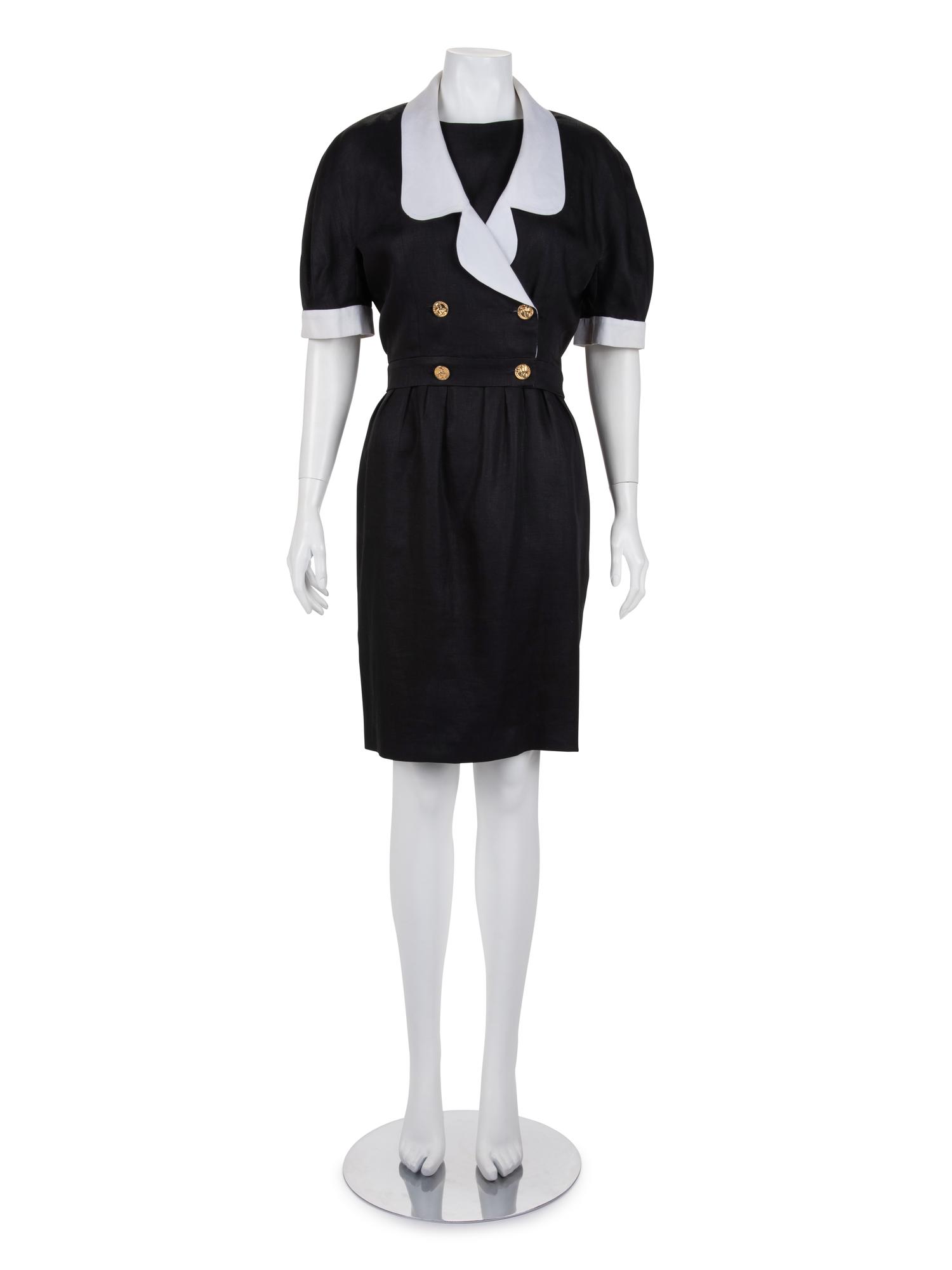Chanel Linen Dress and Jacket Ensemble, 1990s