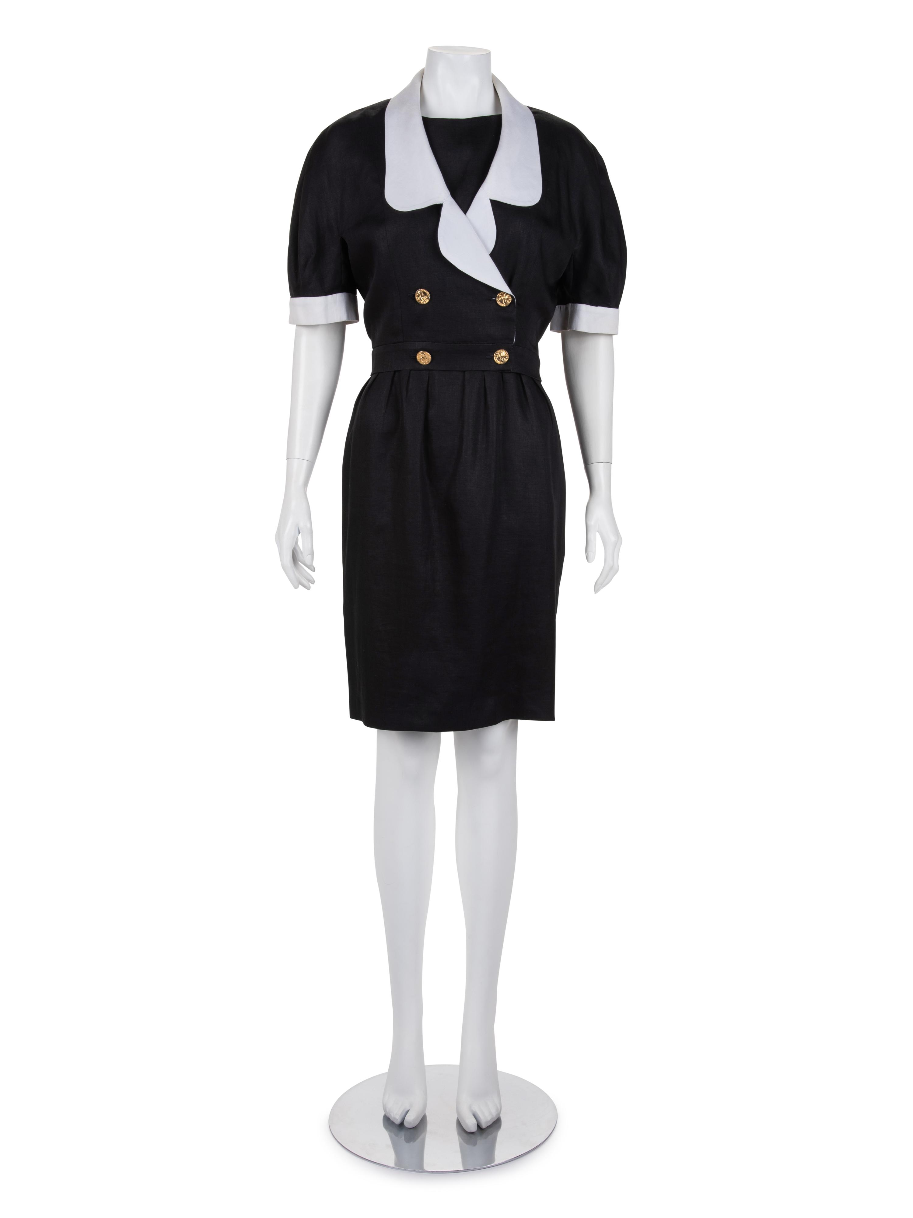 Chanel Linen Dress and Jacket Ensemble, 1990s
