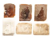 [EARLY PHOTOGRAPHY]. A group of 12 Japanese ambrotypes, most housed in traditional kiri wood boxes, including: