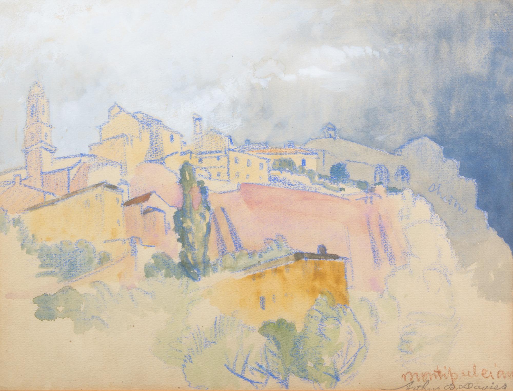 Arthur B. Davies, (American, 1862-1978), Monipulciano, 1964