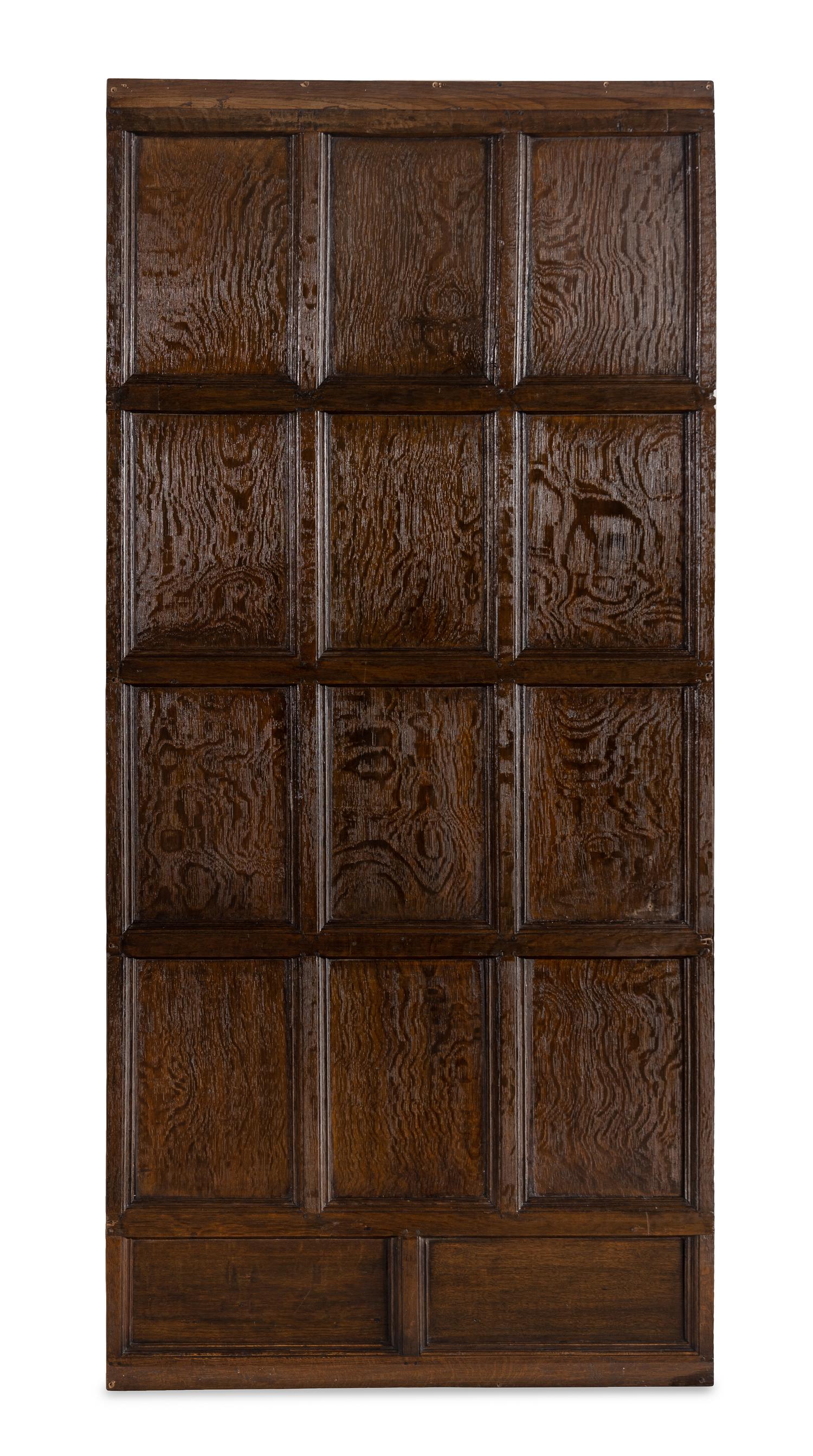 A Group of Elizabethan Oak Room Panels from Whitehall, Shrewsbury