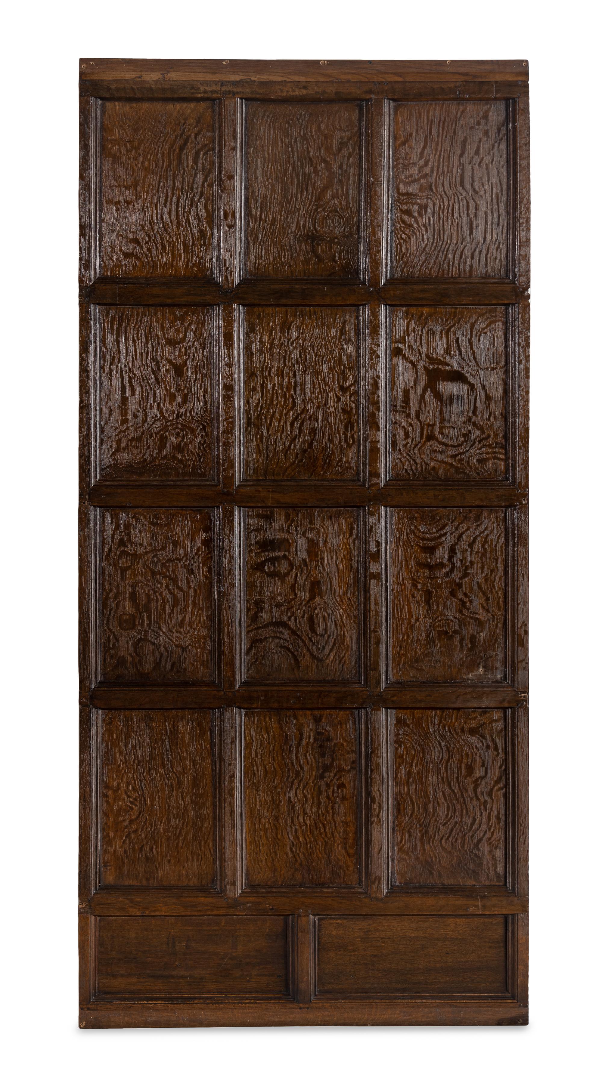 A Group of Elizabethan Oak Room Panels from Whitehall, Shrewsbury