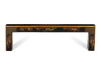 A Georgian Style Black Japanned Fireplace Mantel