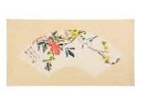 Seven Chinese Painting and Calligraphy Leaves