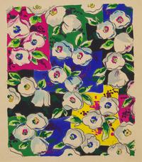 A Group of Three French Gouaches of Apparel Textile Designs By Louis Lang DONATED BY CORA GINSBURG, LLC.