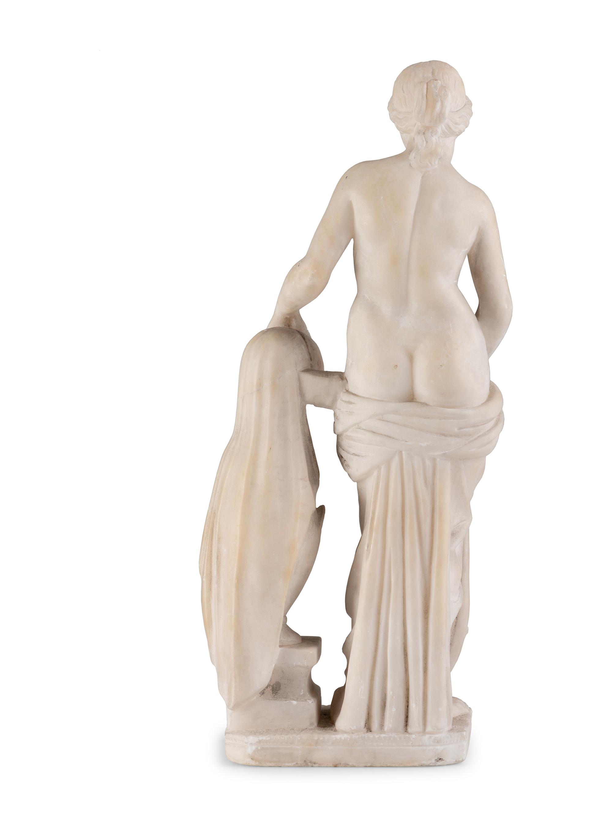 A Neoclassical Carved Alabaster Figure of Aphrodite