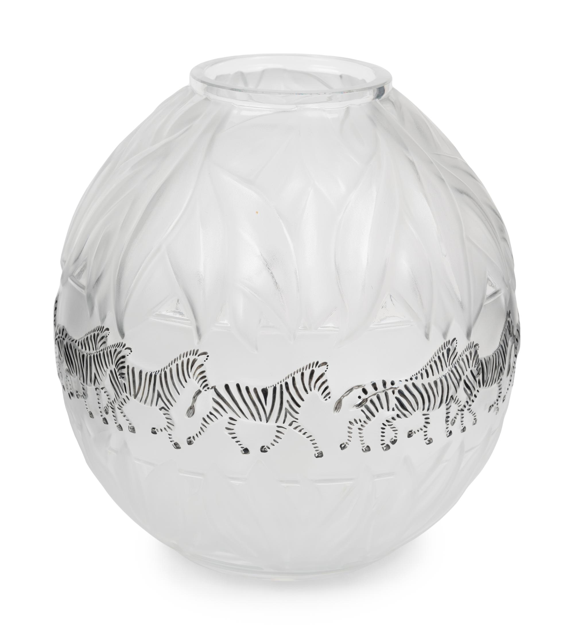 Two Lalique Tanzania Vases