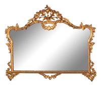 A Rococo Style Giltwood Overmantel Mirror
