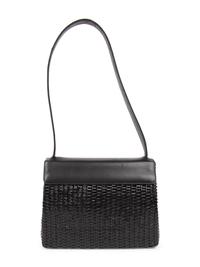 Chanel Black Leather & Basket Weave Bag, 1997-1999