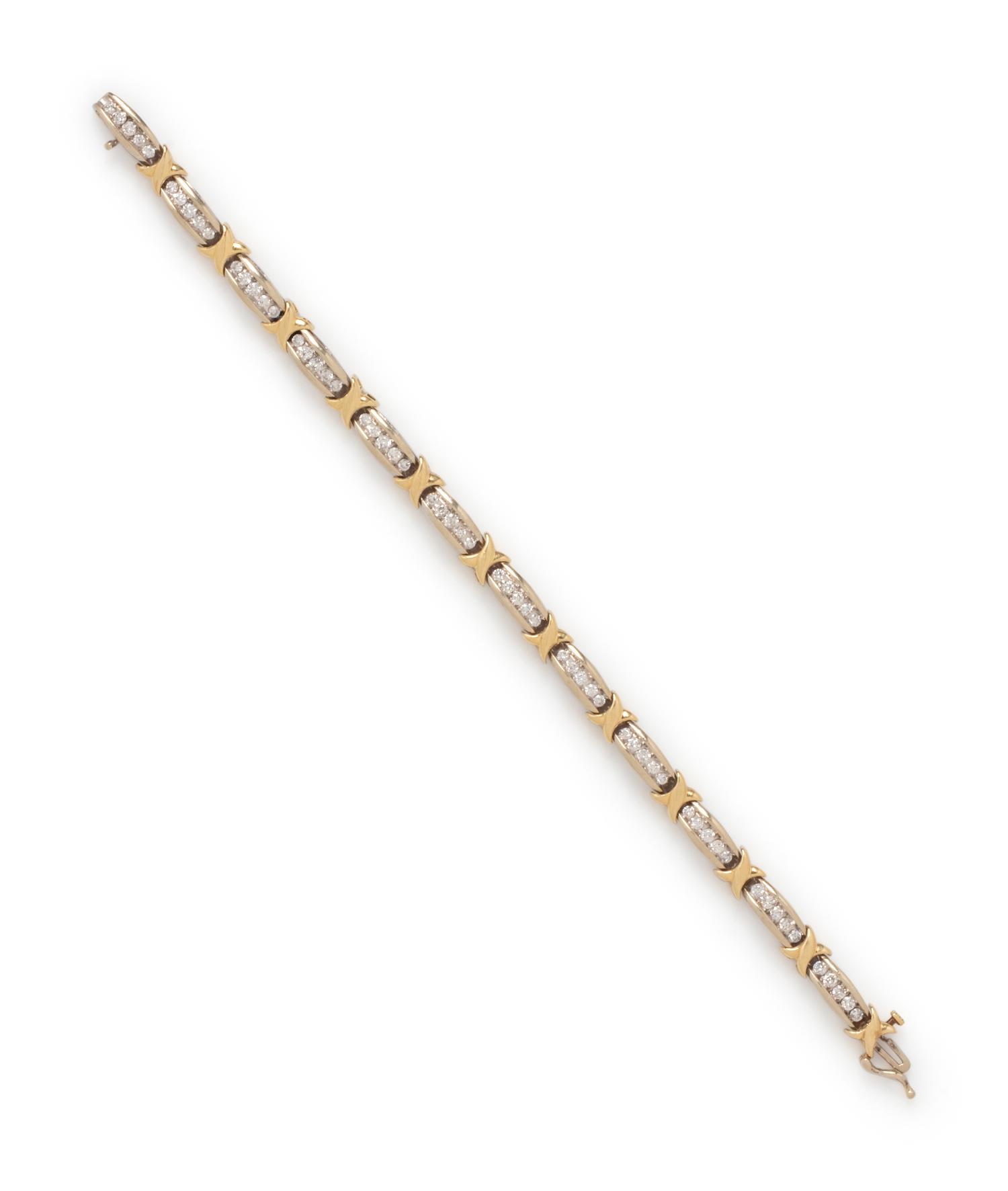 BICOLOR GOLD AND DIAMOND BRACELET