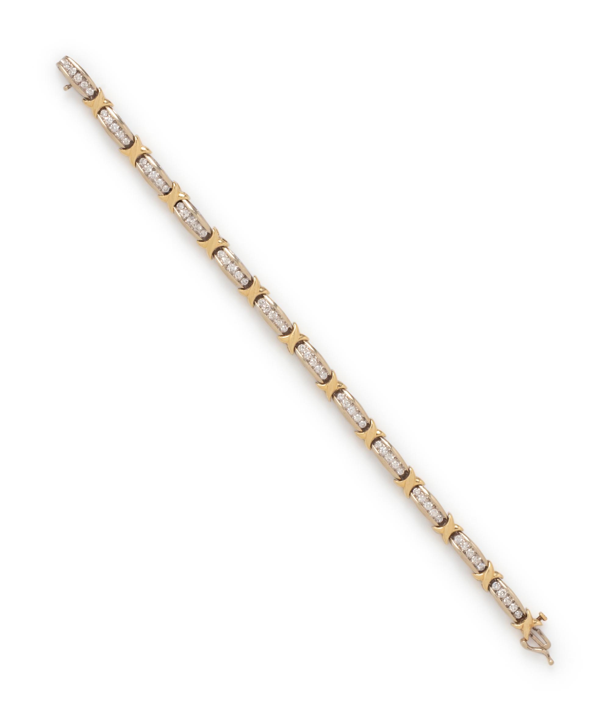 BICOLOR GOLD AND DIAMOND BRACELET