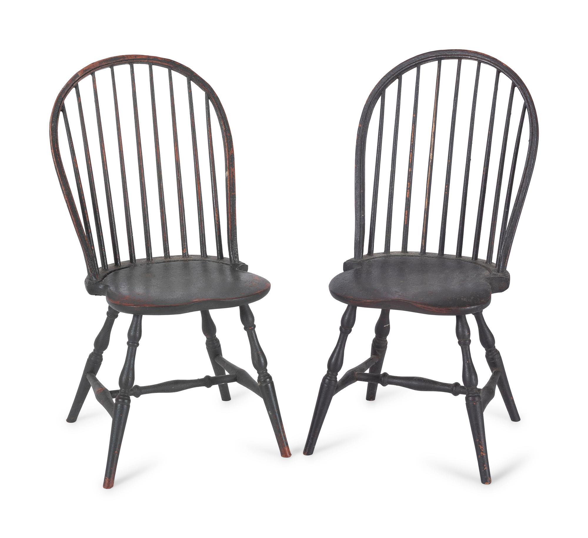 Eleven Miniature Windsor Chairs