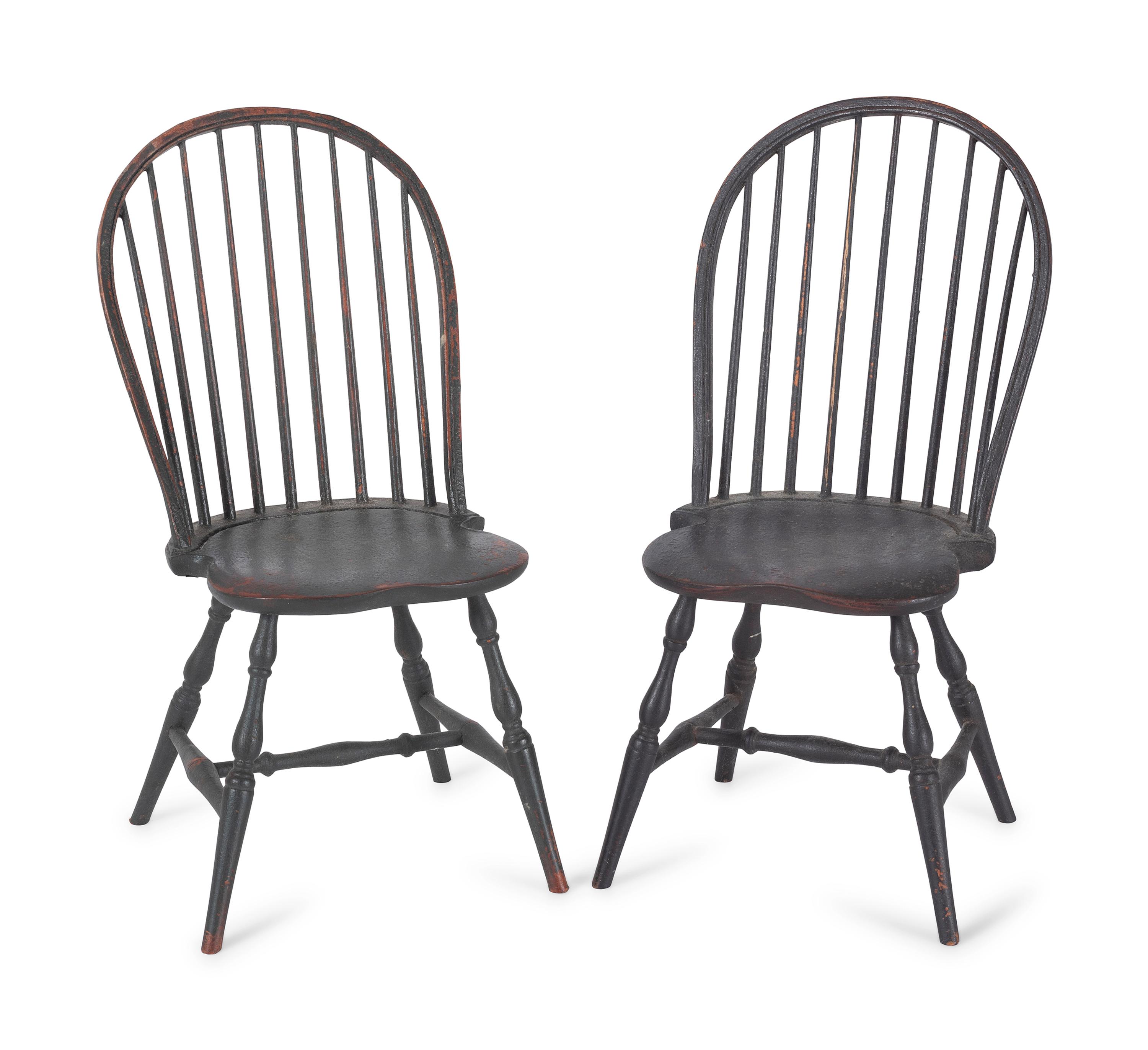 Eleven Miniature Windsor Chairs