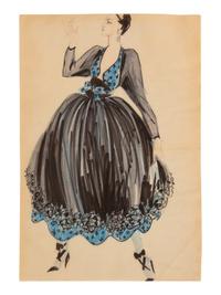 Geoffrey Beene Fashion Illustration, c.1985