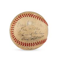 A Circa 1945 Multi Signed Autograph Baseball Featuring Stan Musial, Additional St. Louis Cardinals and Players from Other Teams