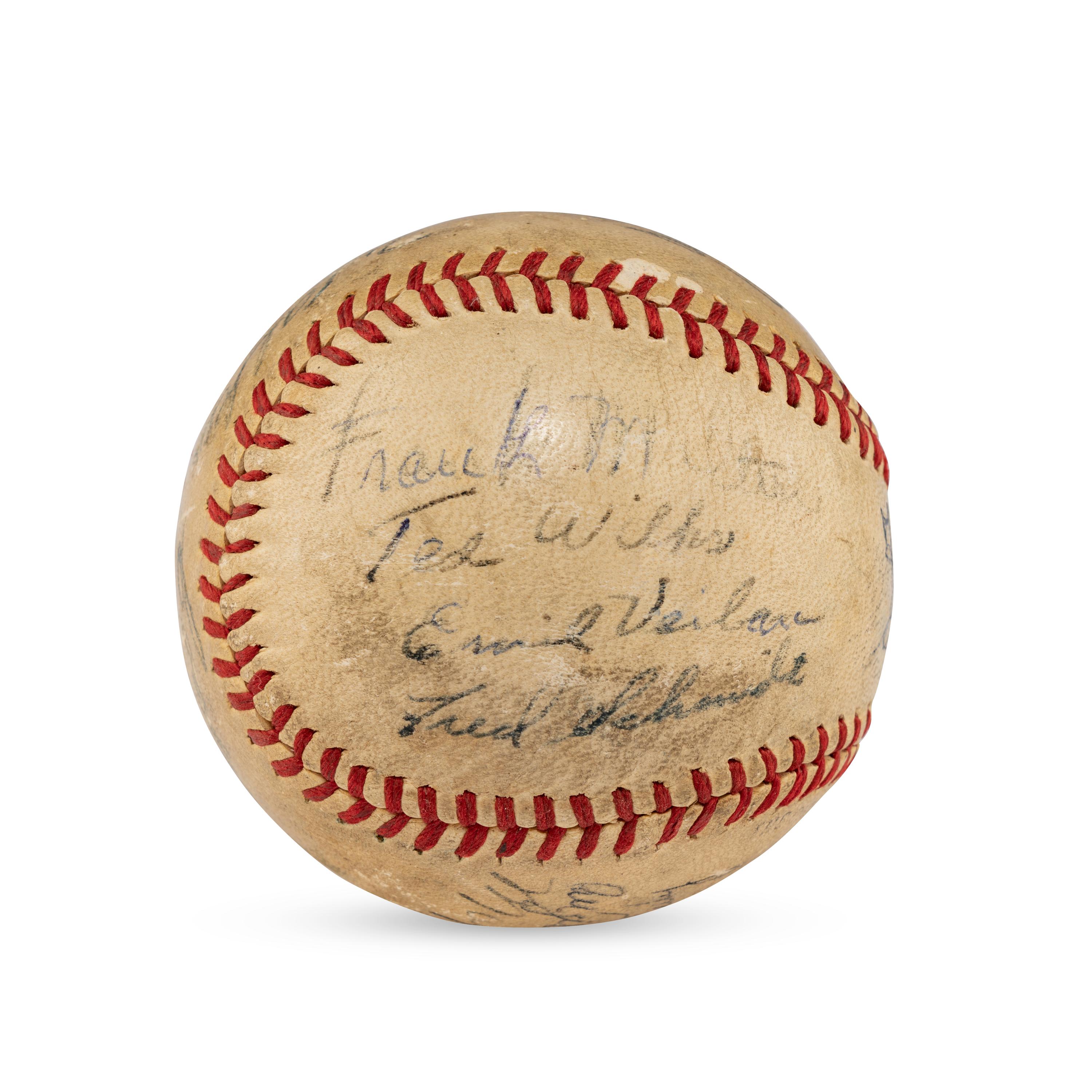 A Circa 1945 Multi Signed Autograph Baseball Featuring Stan Musial, Additional St. Louis Cardinals and Players from Other Teams