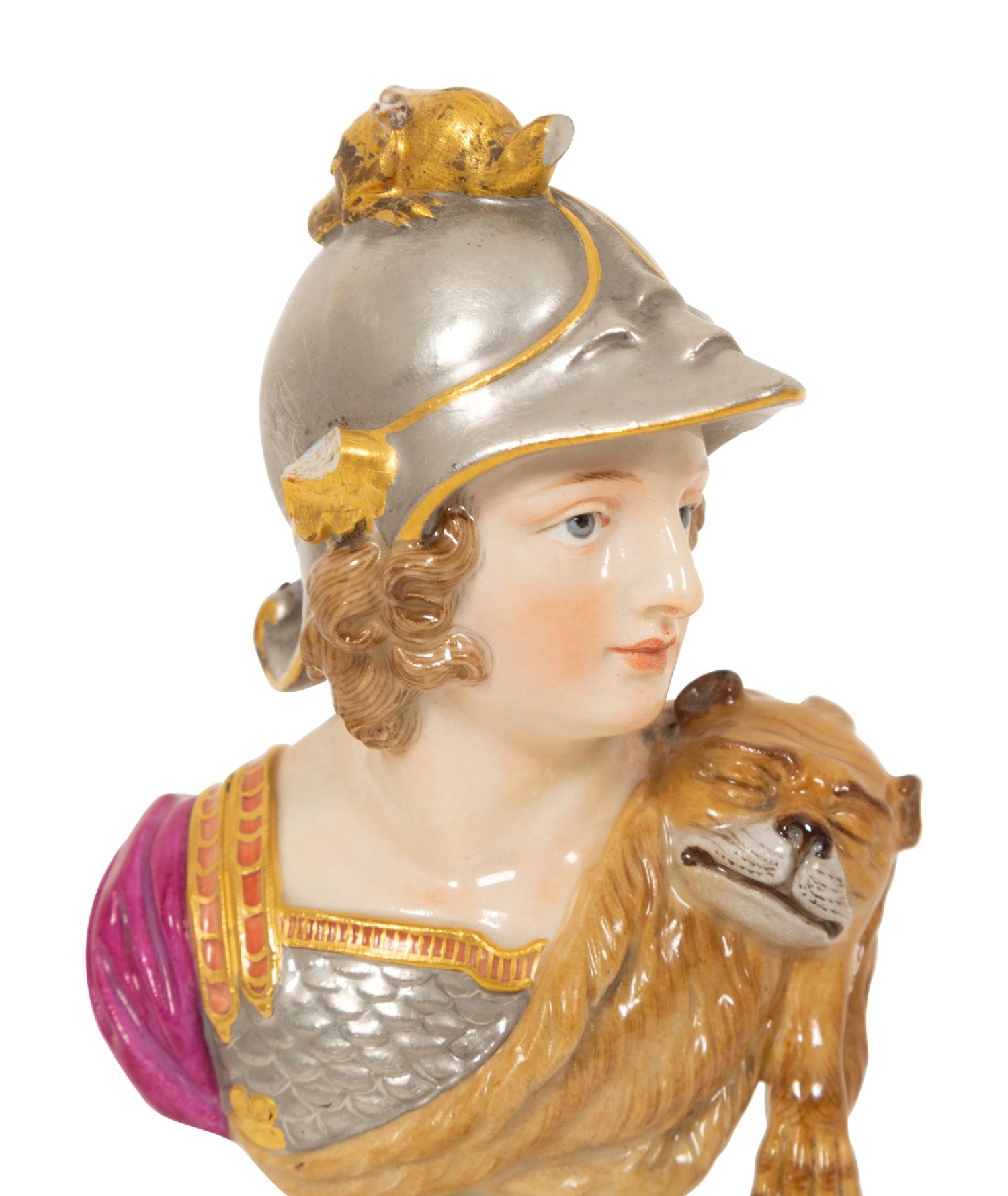 A Meissen Porcelain Bust of Apollo