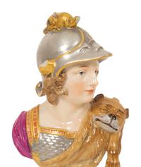 A Meissen Porcelain Bust of Apollo