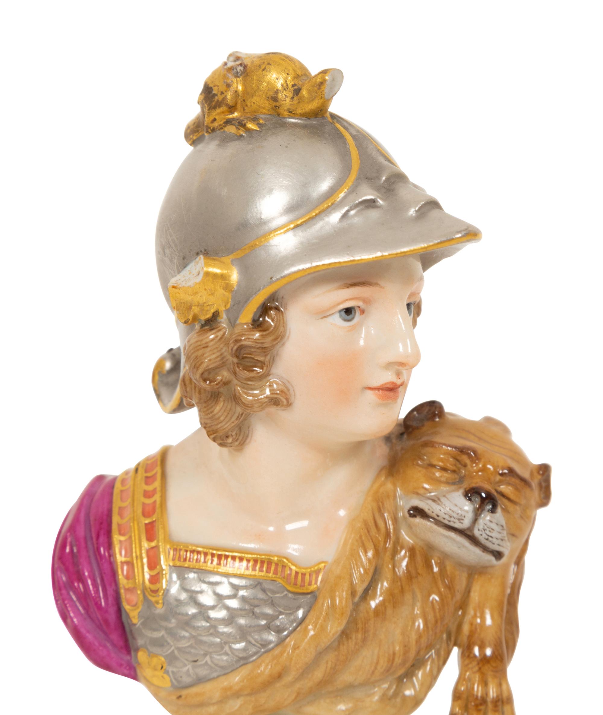 A Meissen Porcelain Bust of Apollo