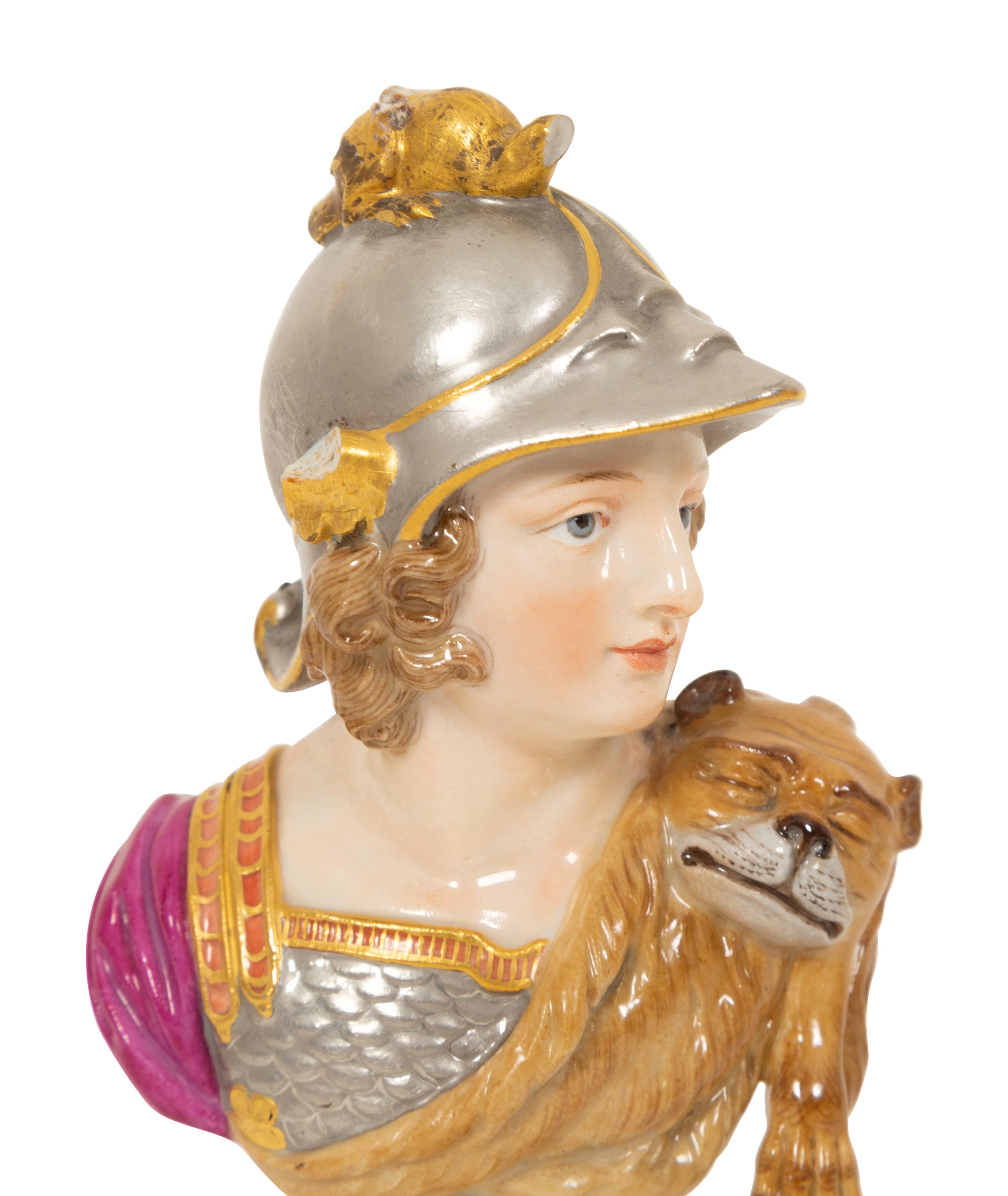 A Meissen Porcelain Bust of Apollo
