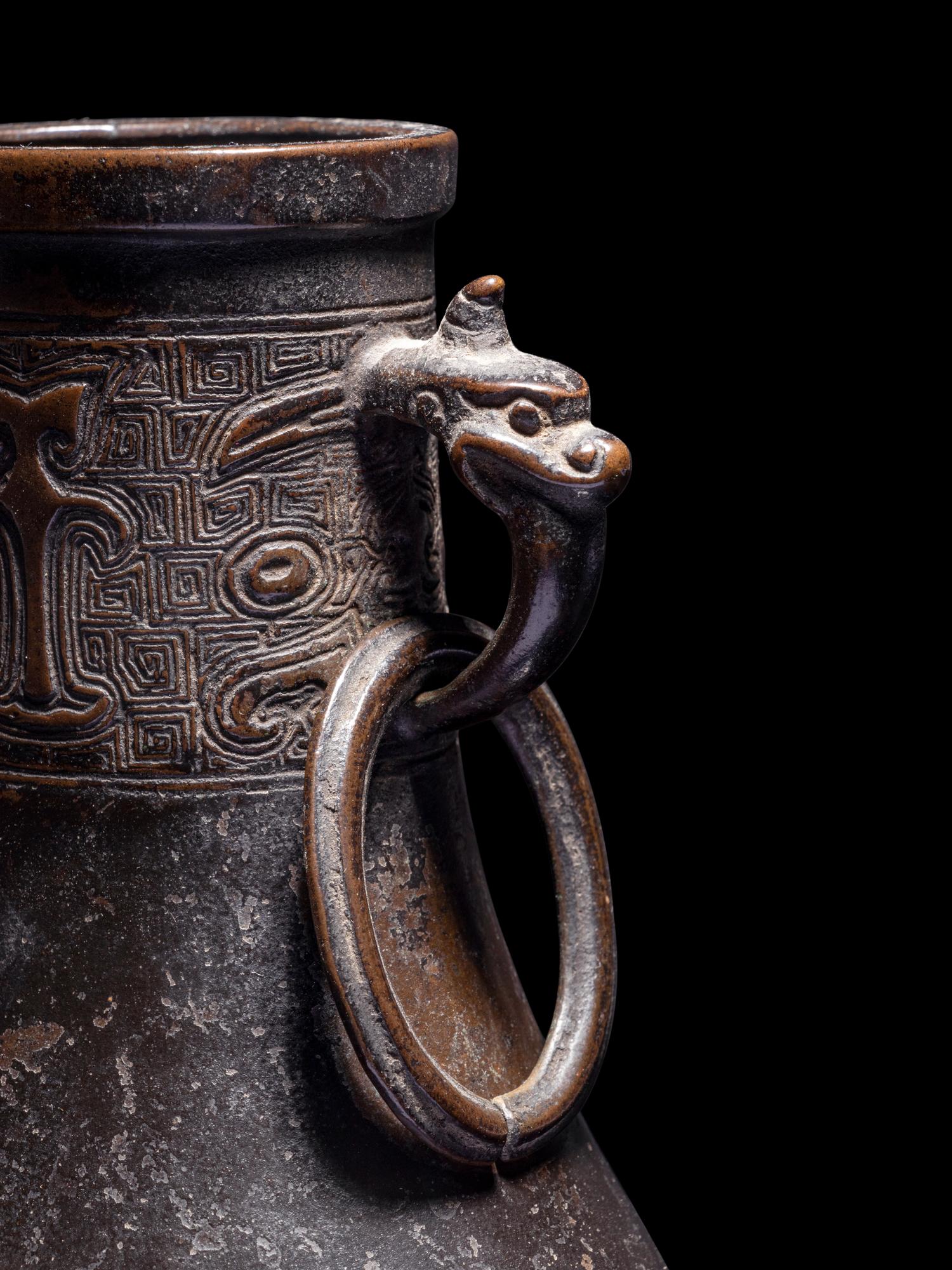 A Chinese Bronze Hu Vase