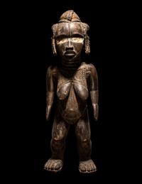 A Dan Wood Standing Female Figure