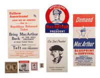 [MacARTHUR, Douglas (1880-1964)]. A group of ephemera from attempts to "draft" the General to run for President.