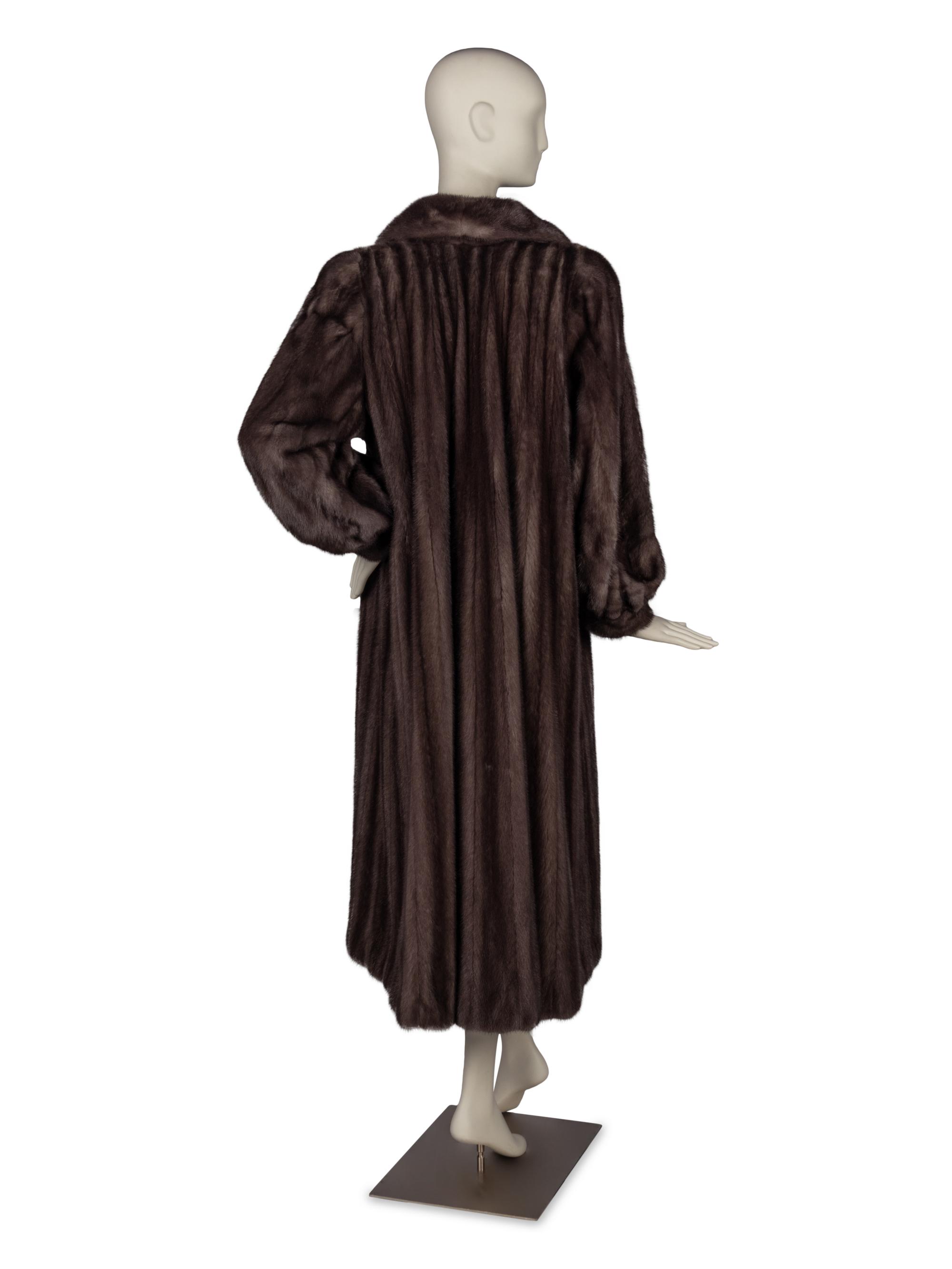 Birger Christensen Blue Iris Mink Fur Coat