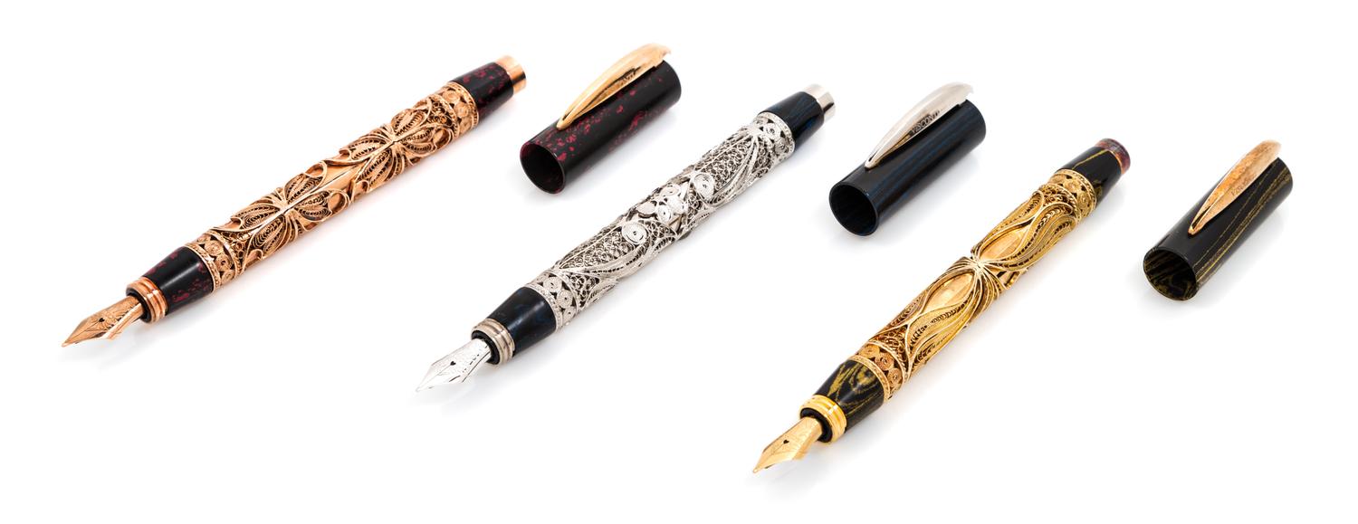 A Set of Three Visconti Hermitage Collection: The Three Magi Limited Edition Fountain Pens
