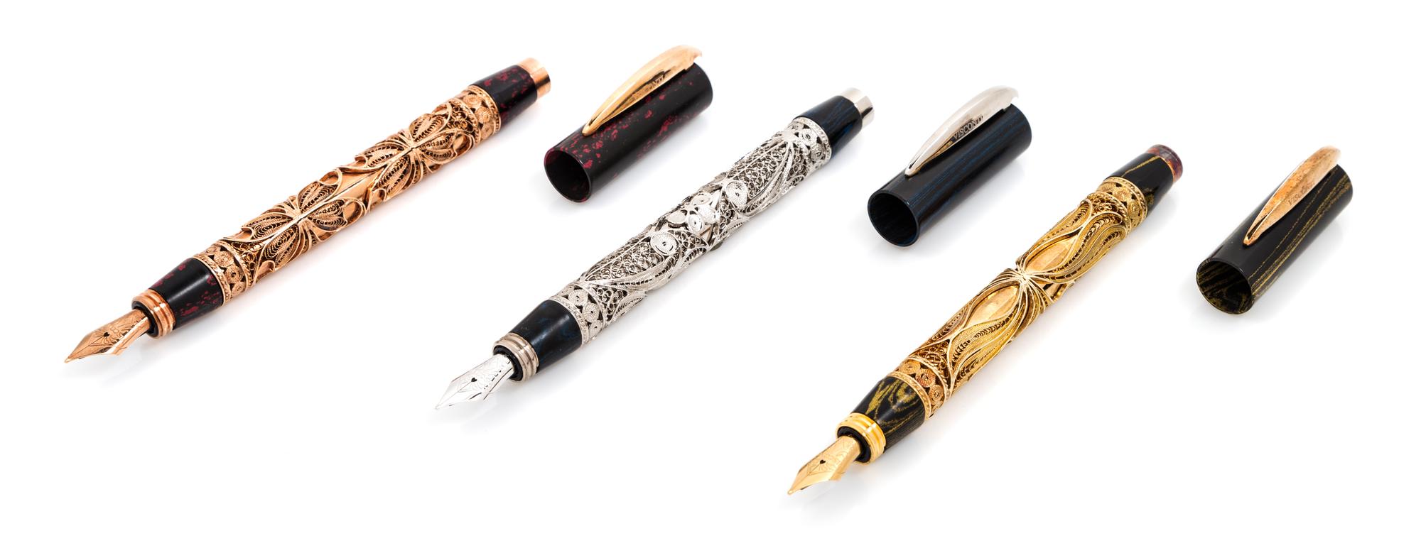 A Set of Three Visconti Hermitage Collection: The Three Magi Limited Edition Fountain Pens