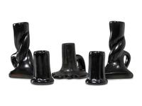 Table Setting of Santa Clara Pottery Candlestick Holders