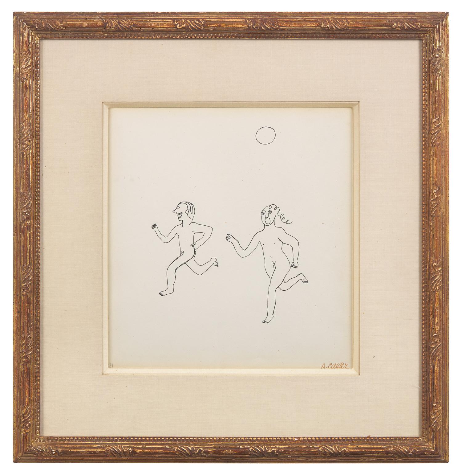 Couple Running with the Moon , 1944