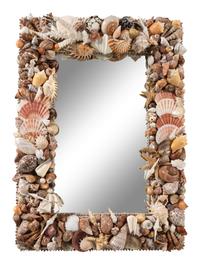 A Pair of Grotto Style Shell-Encrusted Mirrors