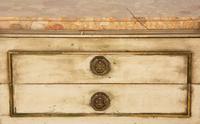 A Louis XVI Style Painted Marble-Top Side Table