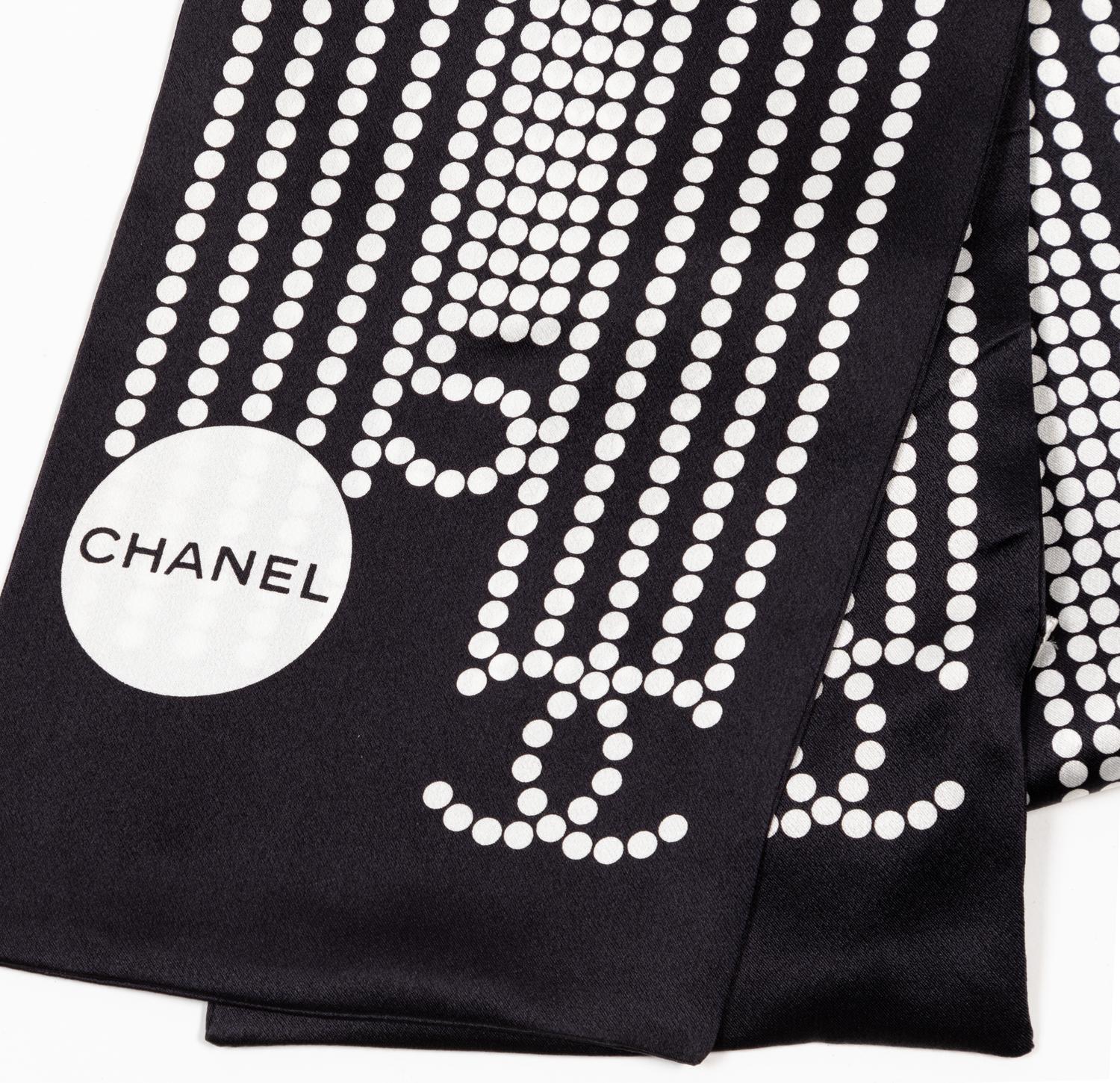 Chanel Black Neck Scarf, 1990-2000s