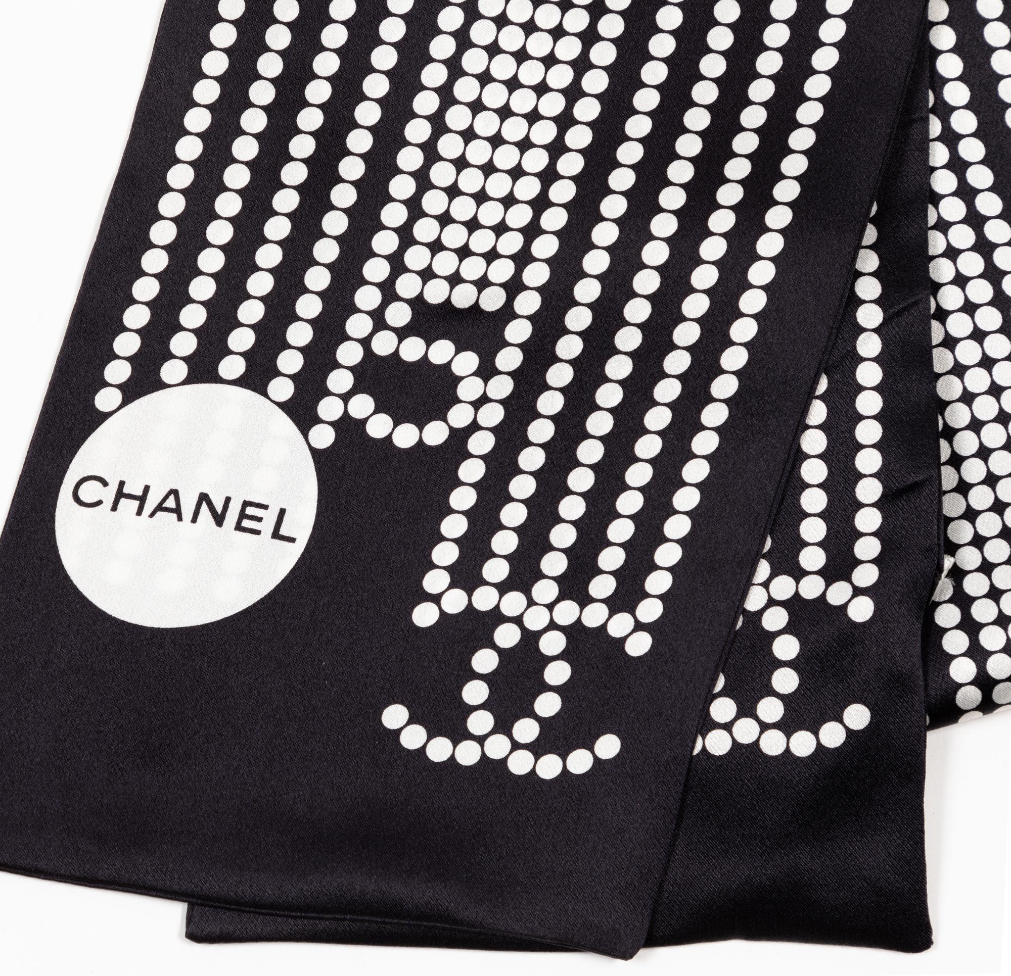 Chanel Black Neck Scarf, 1990-2000s