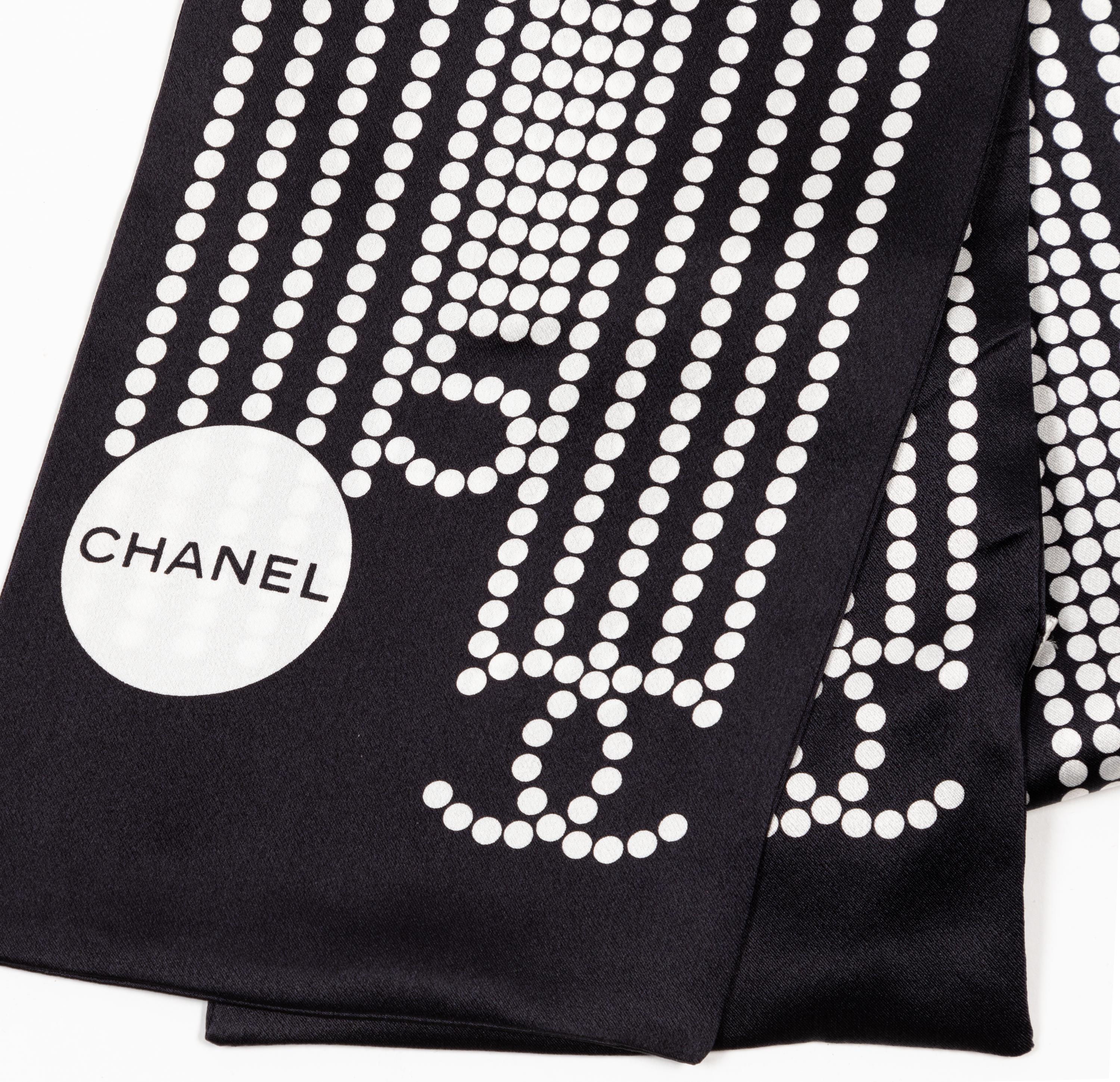 Chanel Black Neck Scarf, 1990-2000s