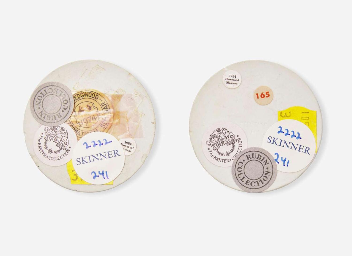 Two Wedgwood Tricolor Jasperware Medallions, UK, late 18th century