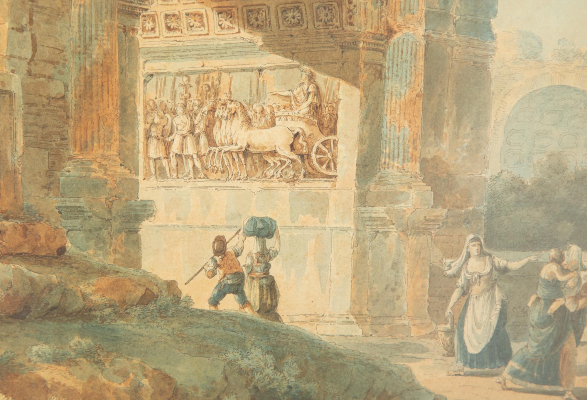 Capriccio with the Arch of Titus and Trajan's column