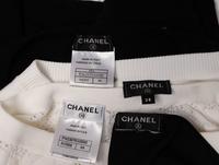 Chanel, Four Black & White Tops