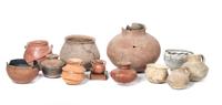Collection of Prehistoric Pueblo Pottery Height of largest 8 1/2 x 9 3/4 inches