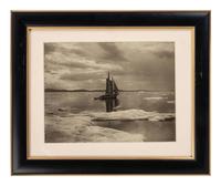 [EARLY PHOTOGRAPHY]. 7 scenic gold tone photographs, incl. coastal scene attrib. to R. LeSesne.