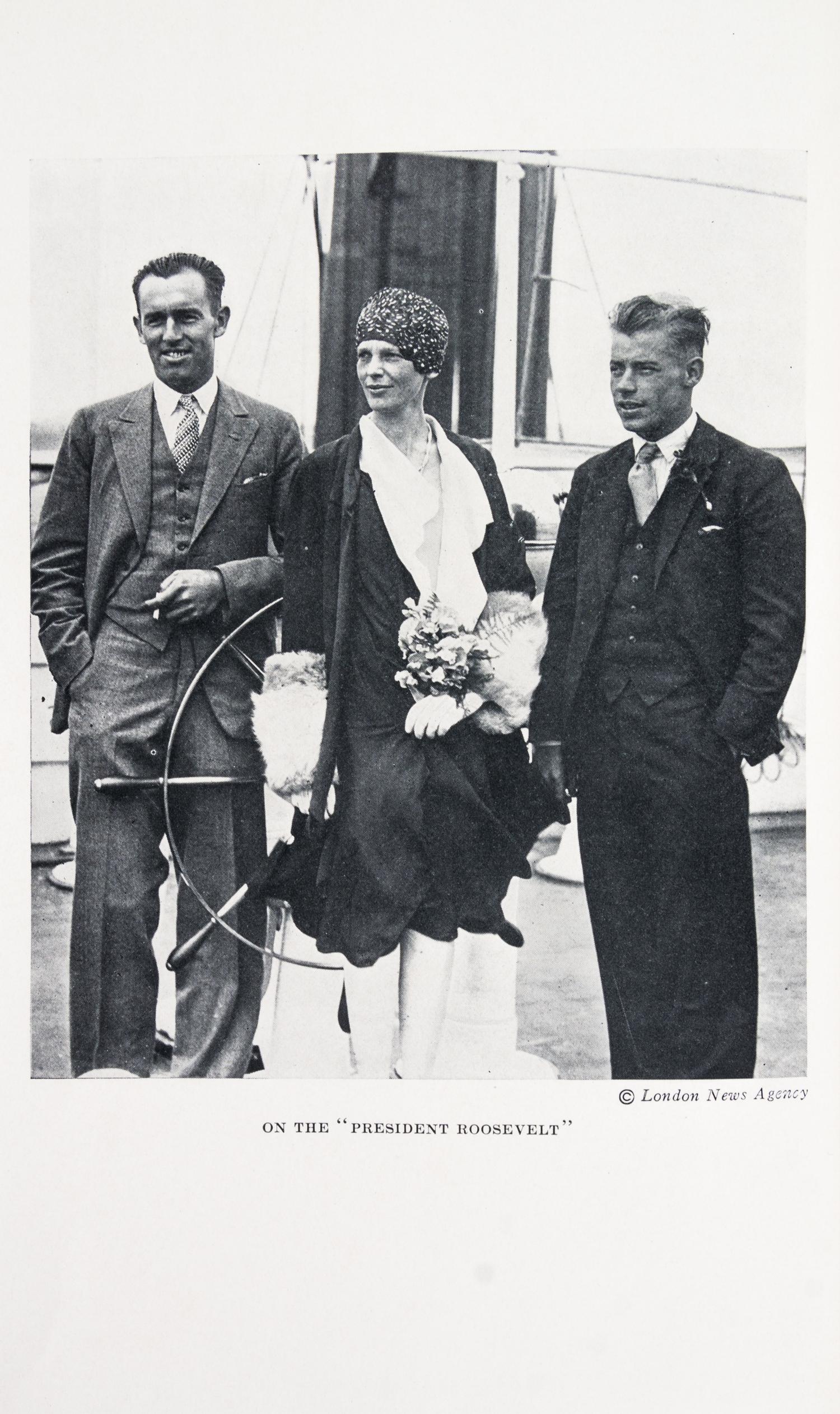 EARHART, AMELIA. 20 Hrs. 40 Min. New York, 1928. First trade ed., signed by Earhart on pasted in card.