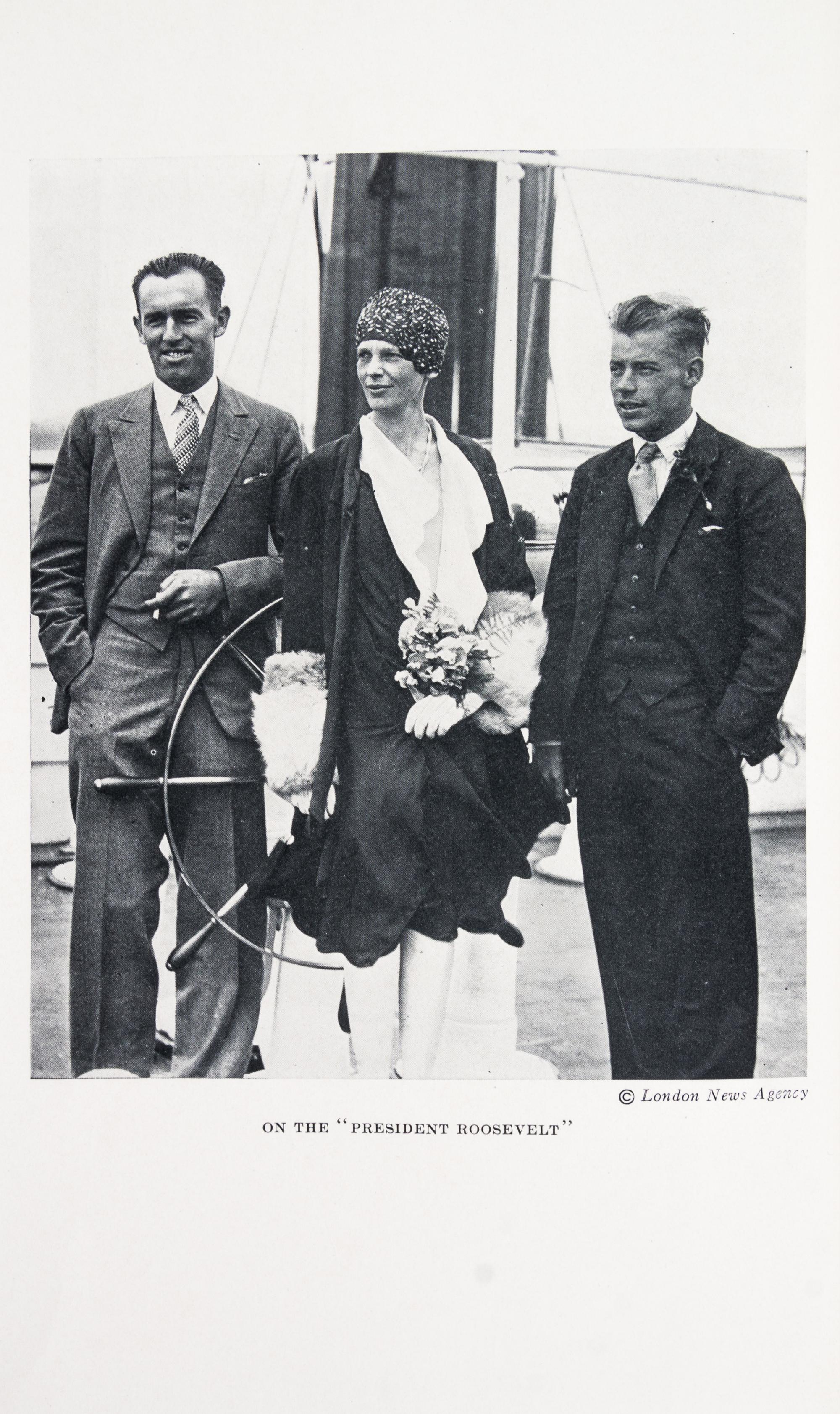 EARHART, AMELIA. 20 Hrs. 40 Min. New York, 1928. First trade ed., signed by Earhart on pasted in card.